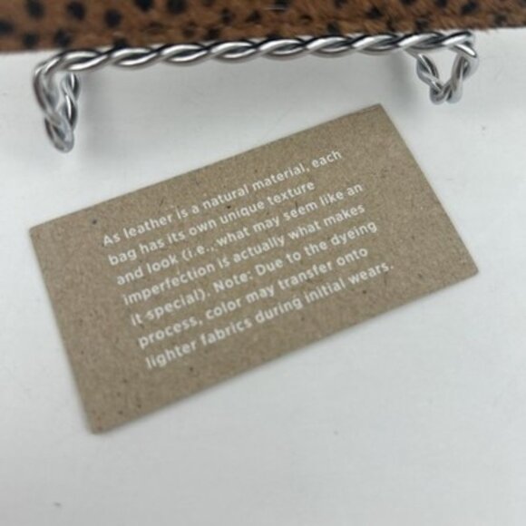 Madewell The Leather Card Case Spotted Leopard Calf Hair NWT - Picture 6 of 9